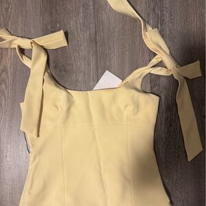 Zara Yellow tank top with Tie Details